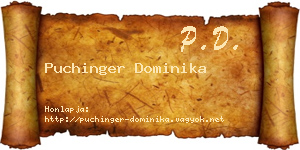 Puchinger Dominika névjegykártya